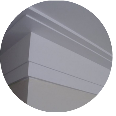 Modelo de sanca de gesso para ambiente interno