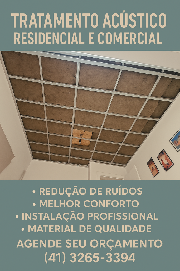 Isolamento acústico para forros residenciais em Curitiba. A Atuance Decore oferece soluções de qualidade para conforto e privacidade. Solicite um orçamento.