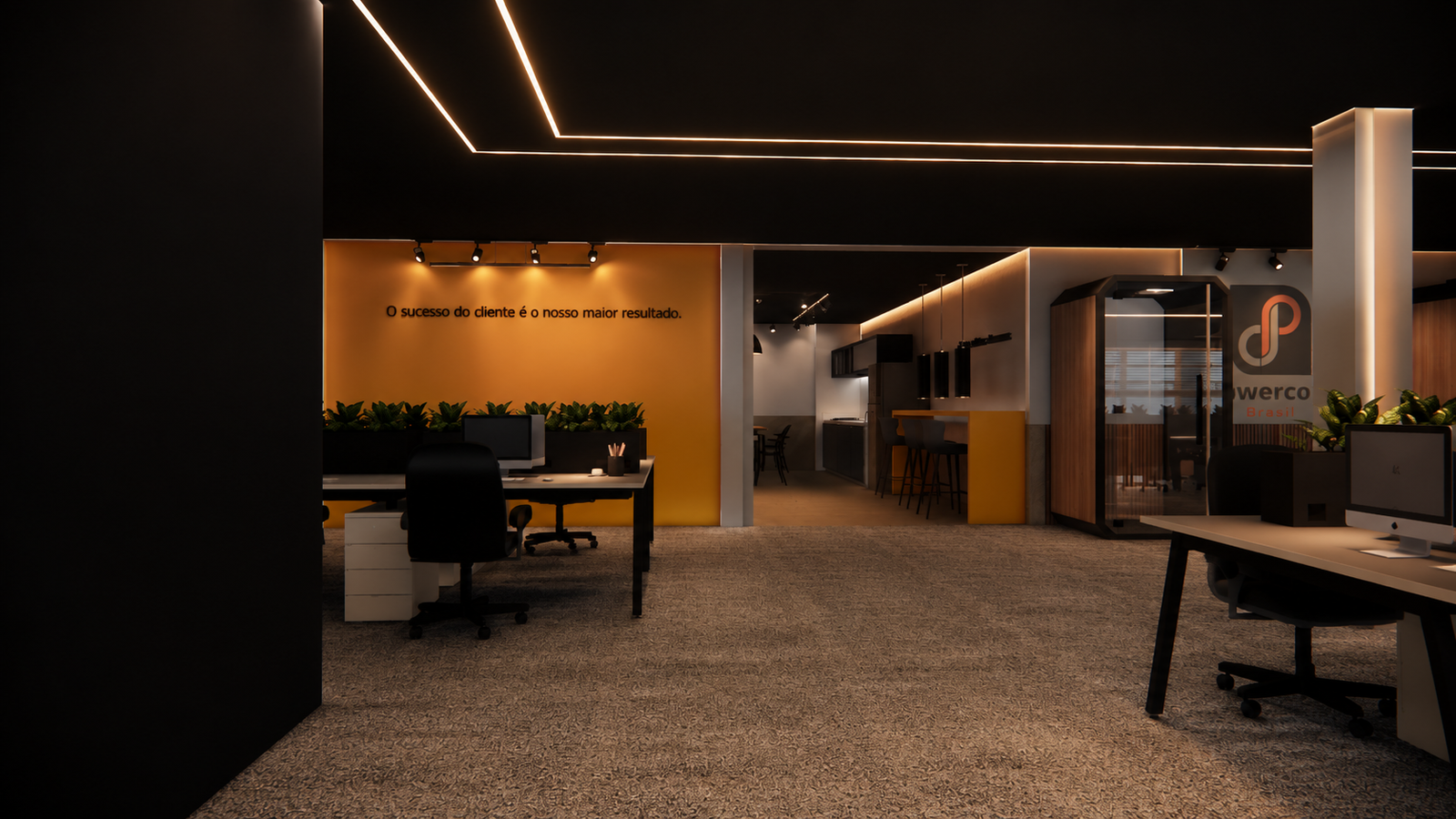 Projeto e execução de reformas corporativas em Curitiba pela Atuance Decore
