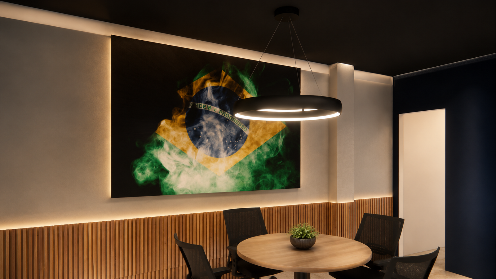Drywall para escritórios em Curitiba com sala de espera corporativa